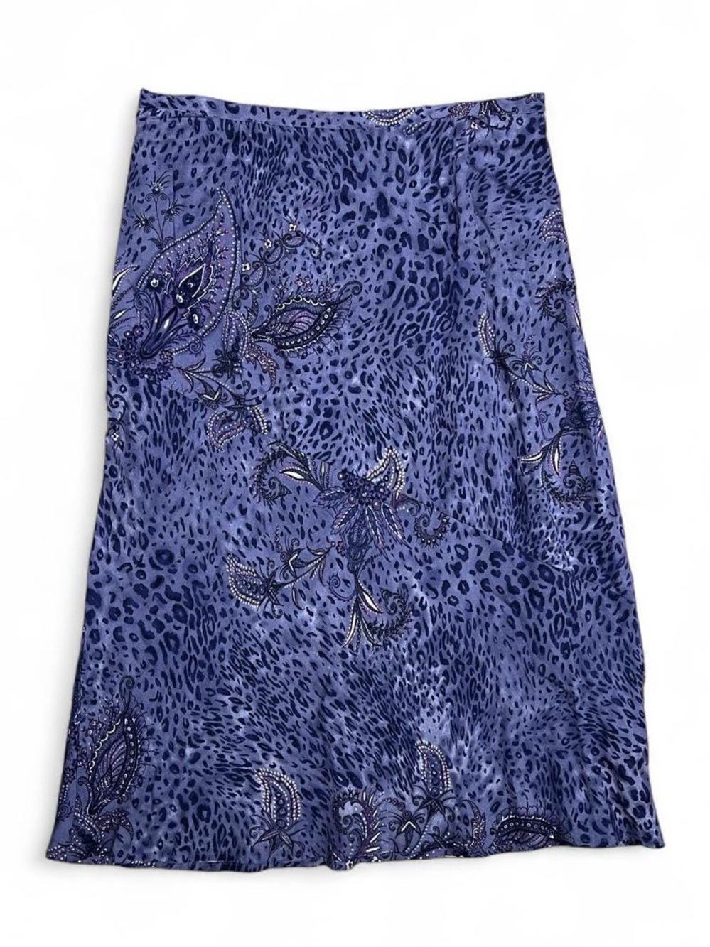 Vintage Norton McNaughton Y2K Leopard Print Floral Skirt Size Medium